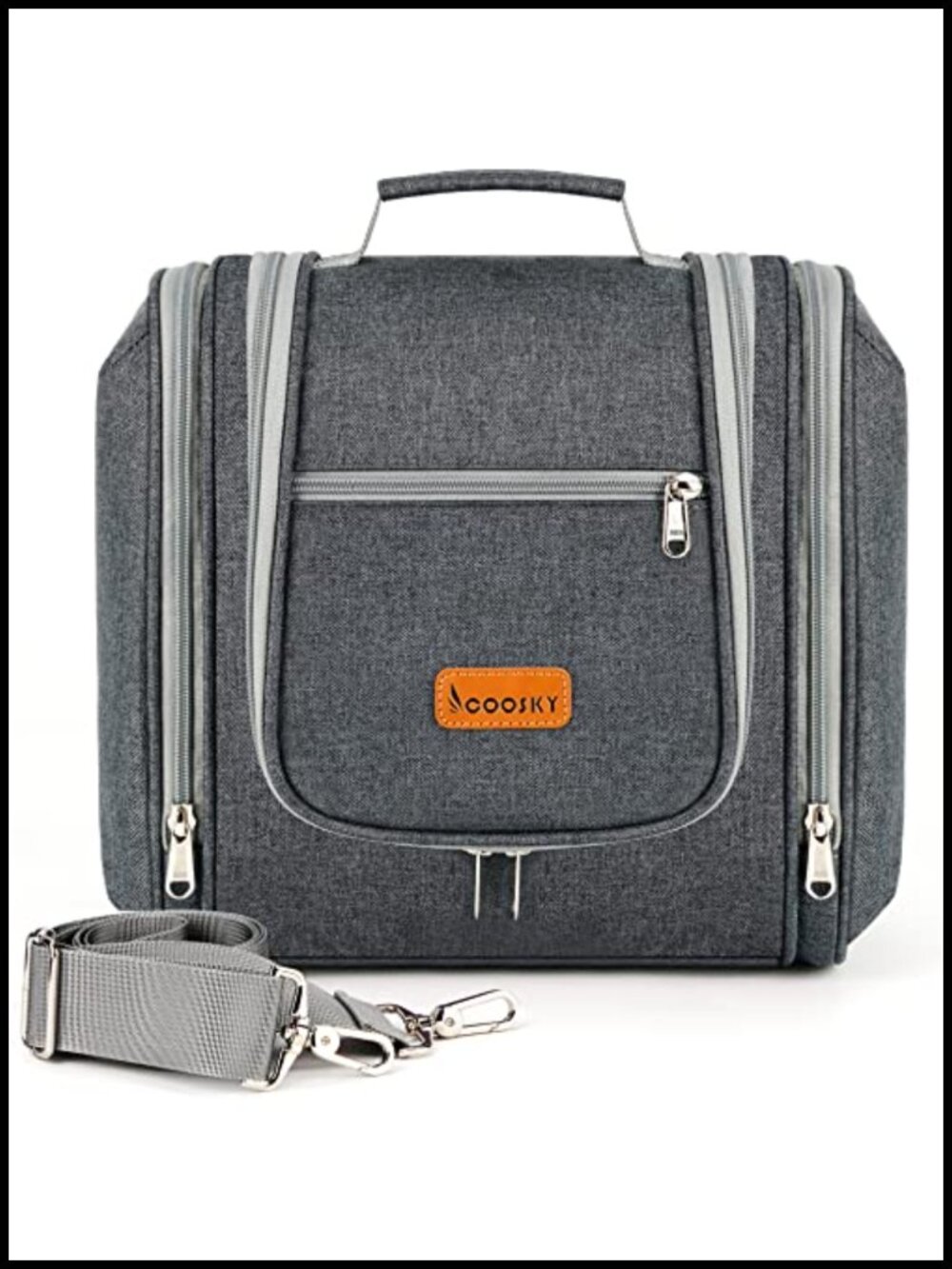 Hanging Travel Toiletry Bag 6 Compartments Water-Resistant Makeup Organizer